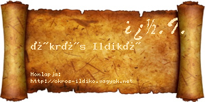 Ökrös Ildikó névjegykártya