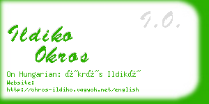 ildiko okros business card
